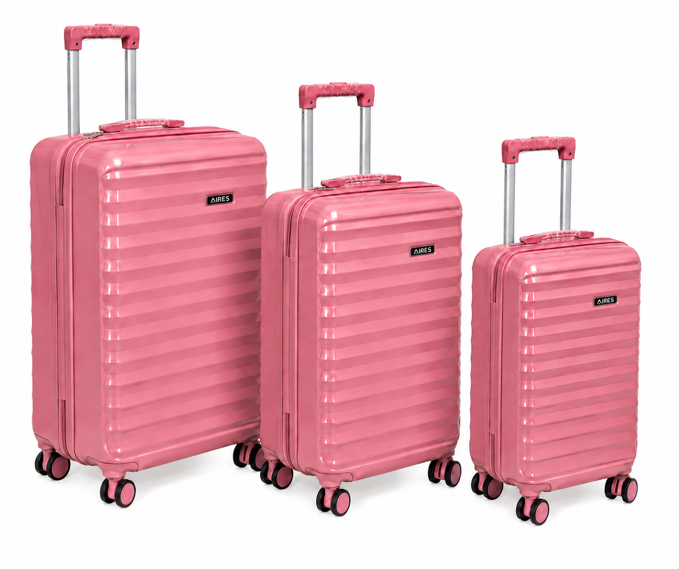 (image for) AP-2301 Rose Gold 3-Pieces Hard Shell Travel Luggage Set